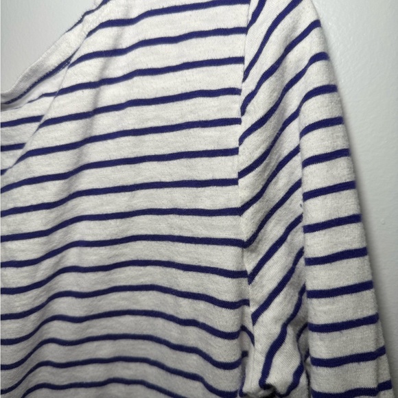 J. Crew 3/4 Sleeve White and Black Tee - Picture 6 of 6